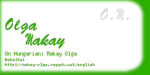 olga makay business card